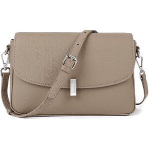 Women Grey Faux Leather Imported Zipper Purses Adjustable Strap Crossbody Bags